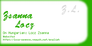 zsanna locz business card